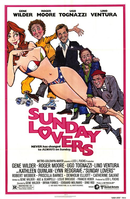 the movie poster: Sunday Lovers (1980)