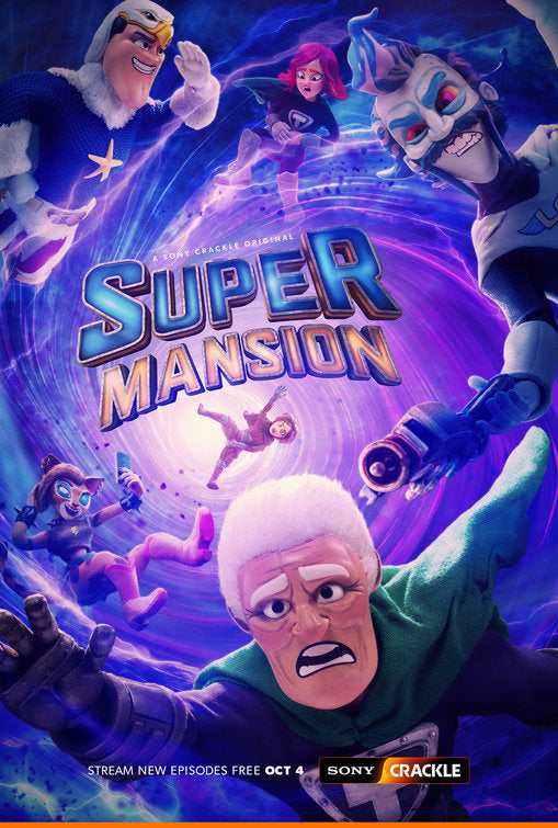 1000 piece jigsaw puzzle for tv poster: Supermansion, ver14