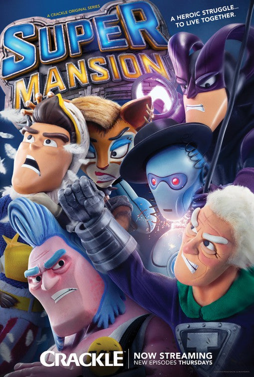 1000 piece jigsaw puzzle for tv poster: Supermansion, ver8