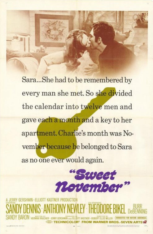 1000 piece jigsaw puzzle for the movie poster: Sweet November (1968)