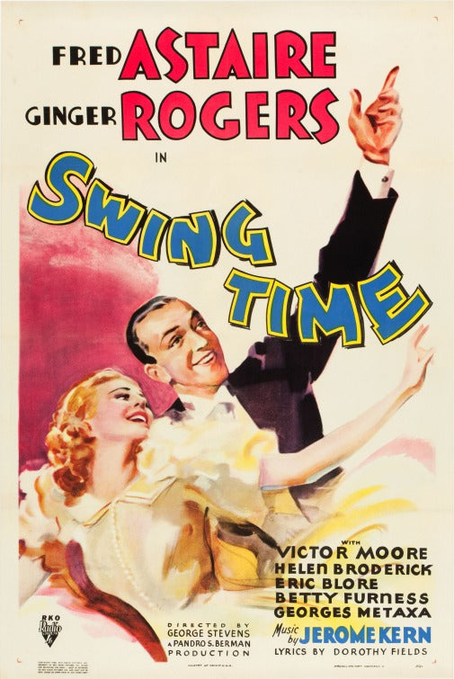 1000 piece jigsaw puzzle for the movie poster: Swing Time (1936)