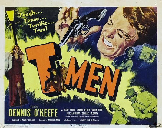 the movie poster: T-Men (1947) ver2