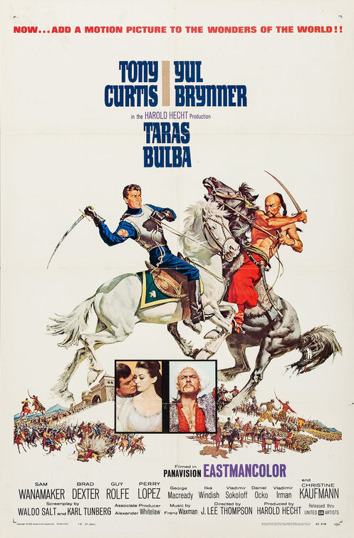1000 piece jigsaw puzzle for the movie poster: Taras Bulba (1962)