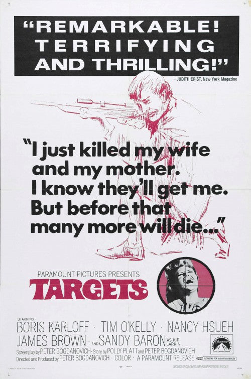 1000 piece jigsaw puzzle for the movie poster: Targets (1968)