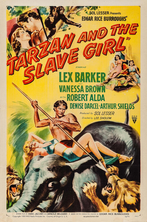 1000 piece jigsaw puzzle for the movie poster: Tarzan and the Slave Girl (1950)