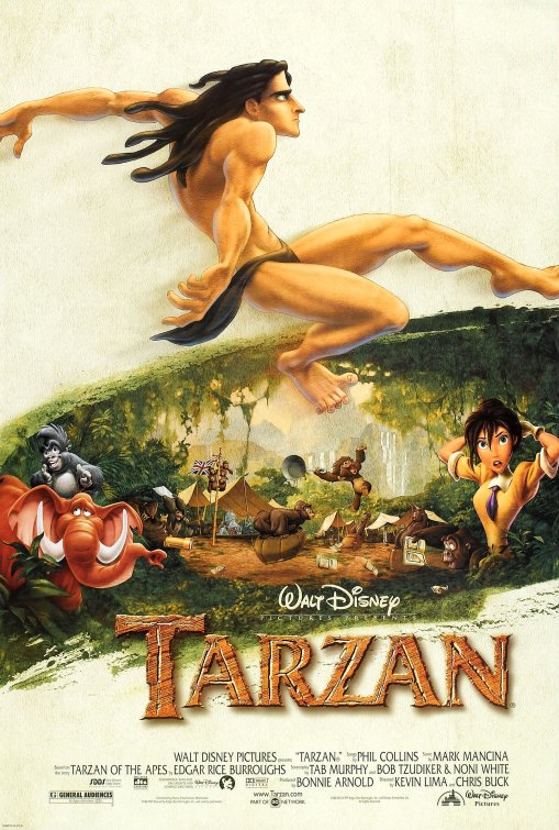 1000 piece jigsaw puzzle for the movie poster: Tarzan (1999) ver2