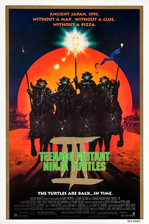 the movie poster: Teenage Mutant Ninja Turtles III (1993)