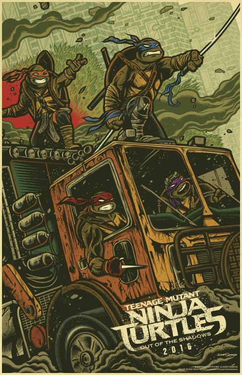 1000 piece jigsaw puzzle for the movie poster: Teenage Mutant Ninja Turtles: Out of the Shadows (2016) ver9