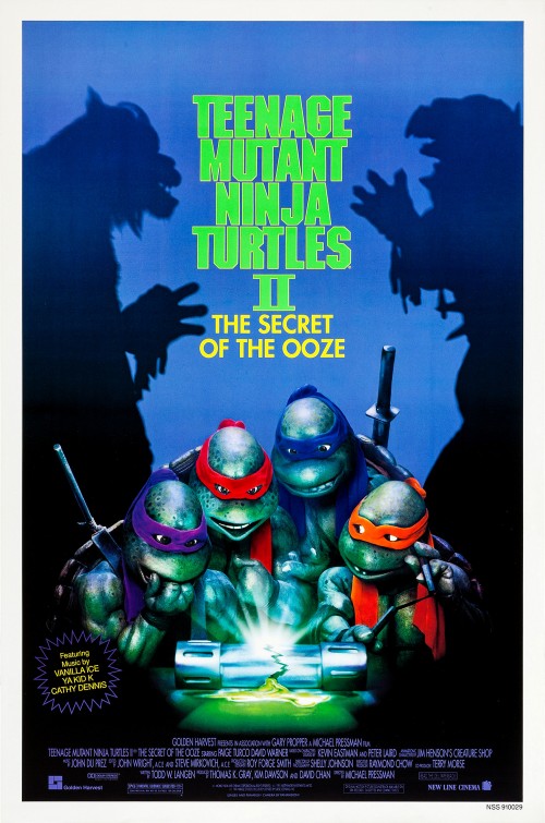 the movie poster: Teenage Mutant Ninja Turtles II: The Secret of the Ooze (1991)