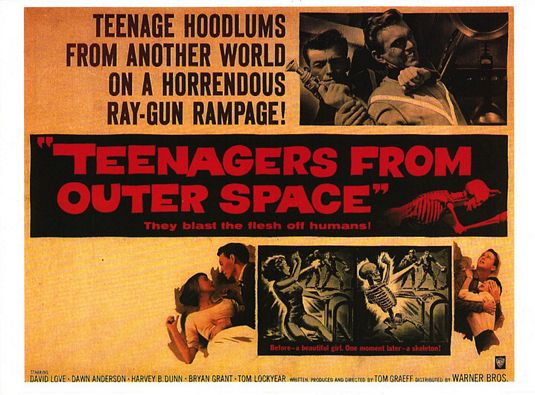 the movie poster: Teenagers from Outer Space (1959)