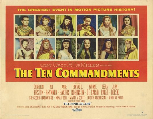 the movie poster: The Ten Commandments (1956) ver2