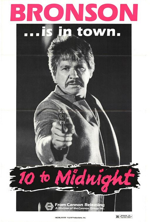 the movie poster: 10 to Midnight (1983) ver2