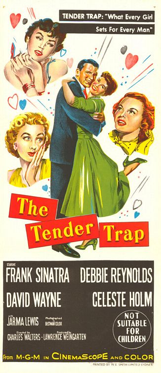 the movie poster: The Tender Trap (1955)
