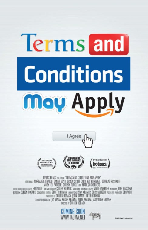 1000 piece jigsaw puzzle for the movie poster: Terms and Conditions May Apply (2013)
