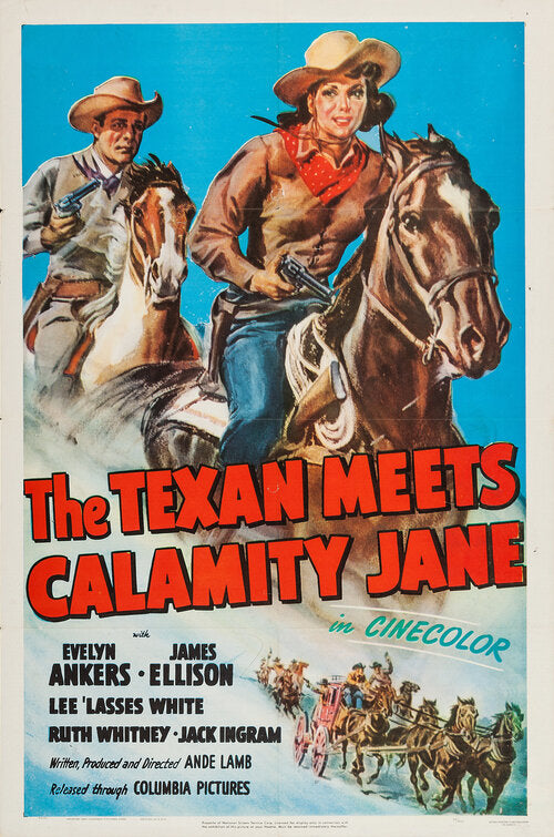 1000 piece jigsaw puzzle for the movie poster: The Texan Meets Calamity Jane (1950)