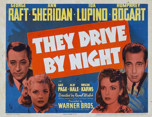 the movie poster: They Drive by Night (1940) ver2
