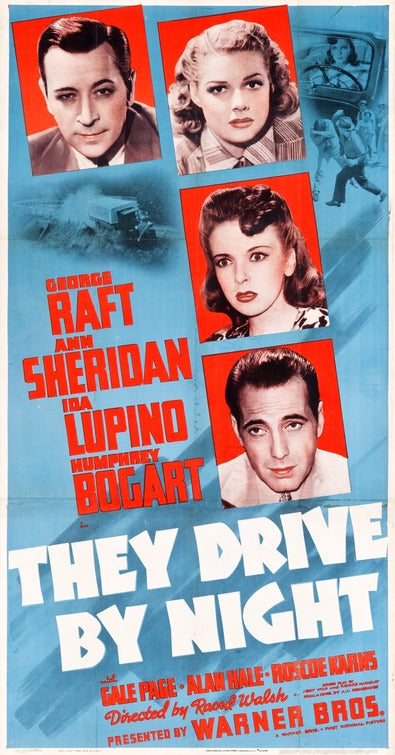 the movie poster: They Drive by Night (1940) ver3
