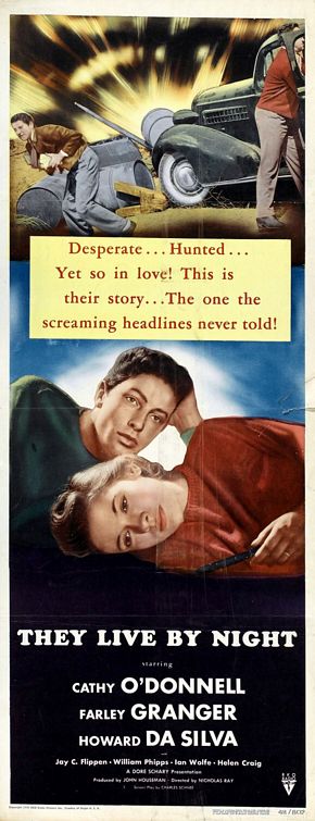 the movie poster: They Live by Night (1948)
