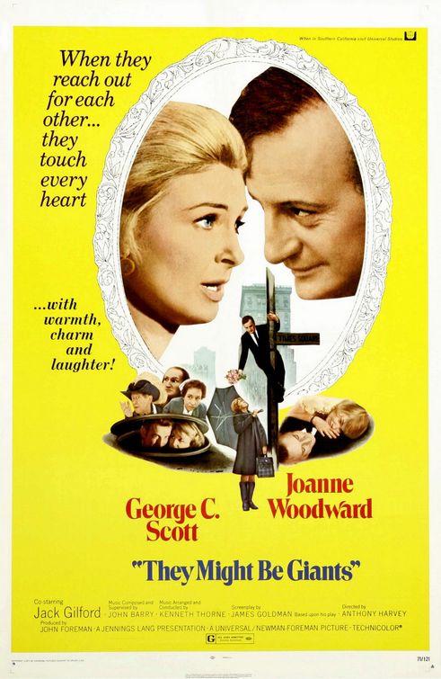 the movie poster: They Might Be Giants (1971)