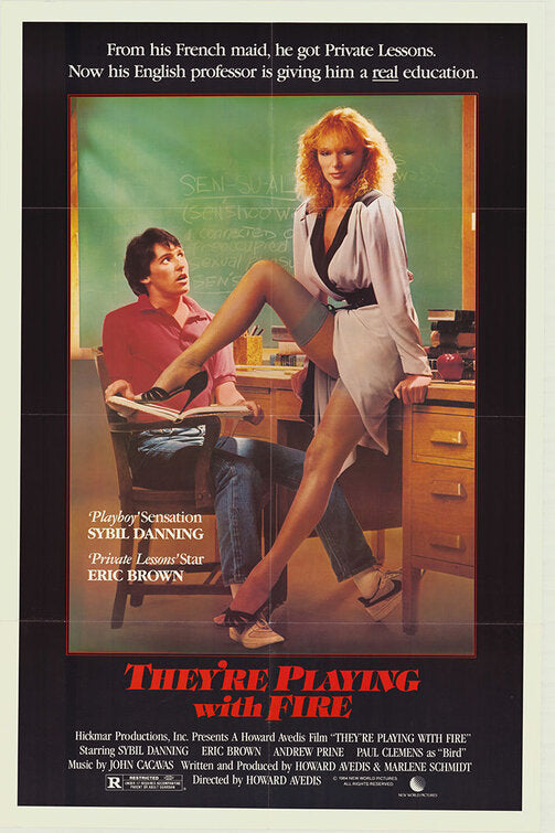 1000 piece jigsaw puzzle for the movie poster: They're Playing with Fire (1984)