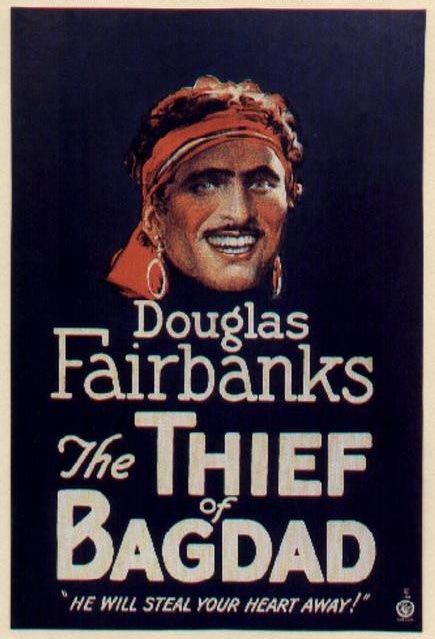 the movie poster: The Thief of Bagdad (1924)