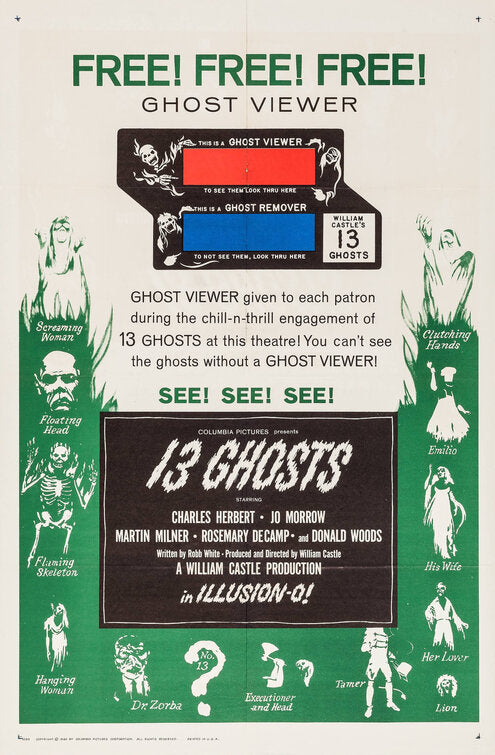 1000 piece jigsaw puzzle for the movie poster: 13 Ghosts (1960) ver3