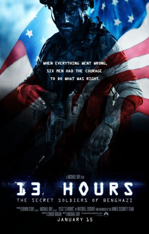1000 piece jigsaw puzzle for the movie poster: 13 Hours: The Secret Soldiers of Benghazi (2016) ver2