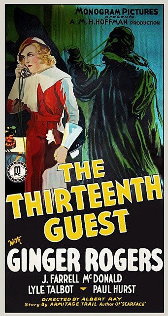 1000 piece jigsaw puzzle for the movie poster: The Thirteenth Guest (1932)
