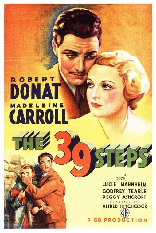 the movie poster: The 39 Steps (1935)
