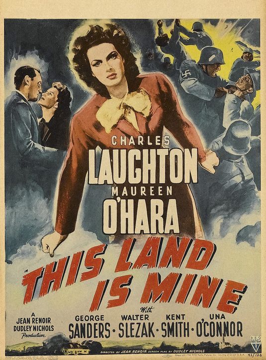 the movie poster: This Land Is Mine (1943)