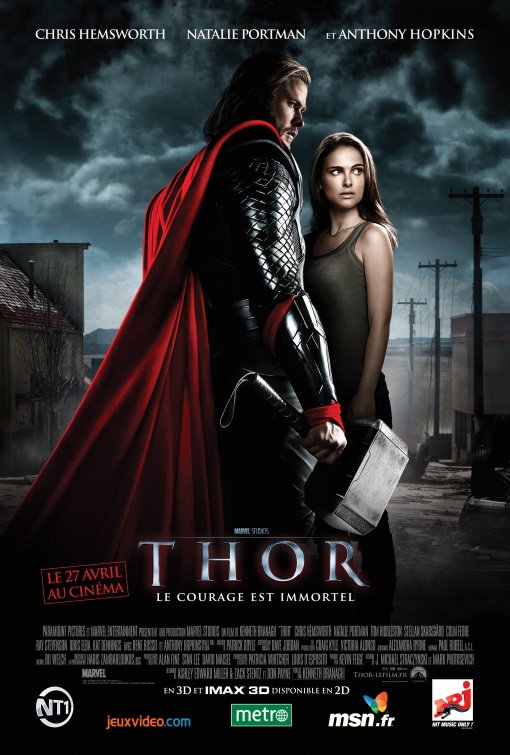 1000 piece jigsaw puzzle for the movie poster: Thor (2011) ver17