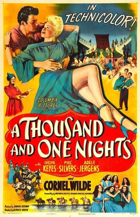 1000 piece jigsaw puzzle for the movie poster: A Thousand and One Nights (1945) ver3