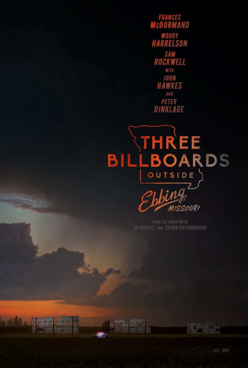 1000 piece jigsaw puzzle for the movie poster: Three Billboards Outside Ebbing, Missouri (2017)