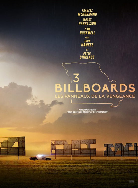 1000 piece jigsaw puzzle for the movie poster: Three Billboards Outside Ebbing, Missouri (2017) ver2