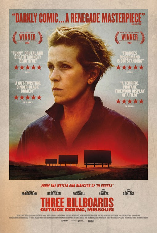 1000 piece jigsaw puzzle for the movie poster: Three Billboards Outside Ebbing, Missouri (2017) ver4