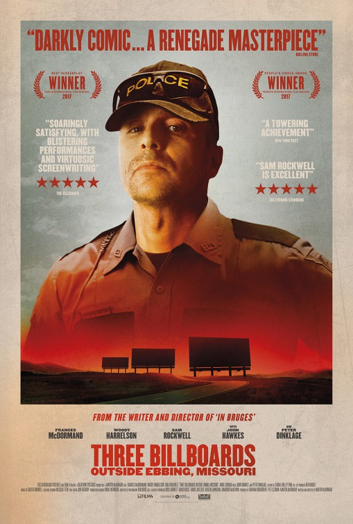 1000 piece jigsaw puzzle for the movie poster: Three Billboards Outside Ebbing, Missouri (2017) ver6