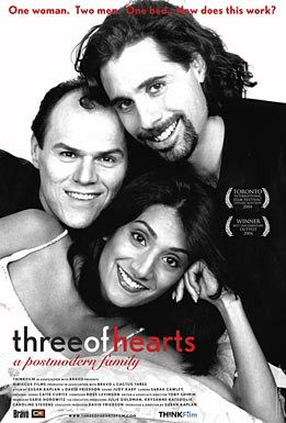 the movie poster: Three of Hearts: A Postmodern Family (2005)