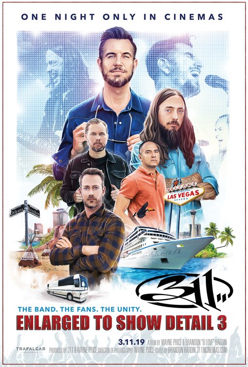 1000 piece jigsaw puzzle for the movie poster: 311: Enlarged to Show Detail 3 (2019)