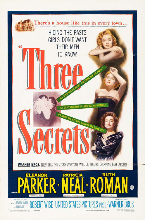 1000 piece jigsaw puzzle for the movie poster: Three Secrets (1950)