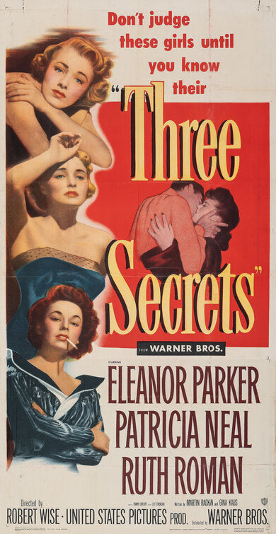 1000 piece jigsaw puzzle for the movie poster: Three Secrets (1950) ver2