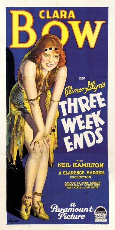 the movie poster: Three Weekends (1928)