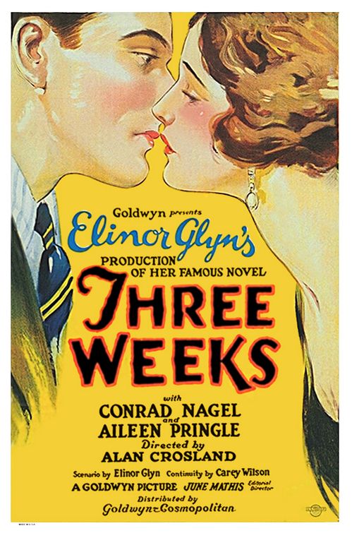 the movie poster: Three Weeks (1924)