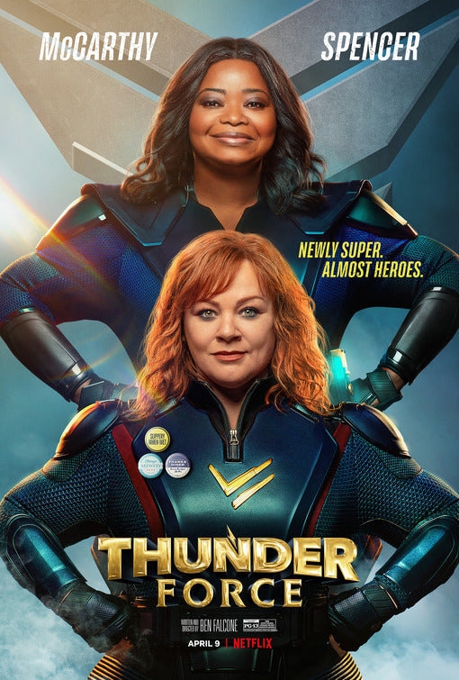 1000 piece jigsaw puzzle for the movie poster: Thunder Force (2021)