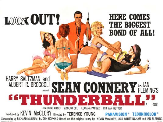 1000 piece jigsaw puzzle for the movie poster: Thunderball (1965)