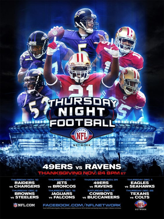 1000 piece jigsaw puzzle for tv poster: Thursday Night Football