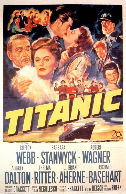 the movie poster: Titanic (1953)