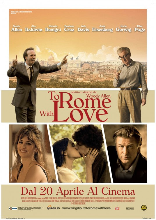 1000 piece jigsaw puzzle for the movie poster: To Rome with Love (2012)