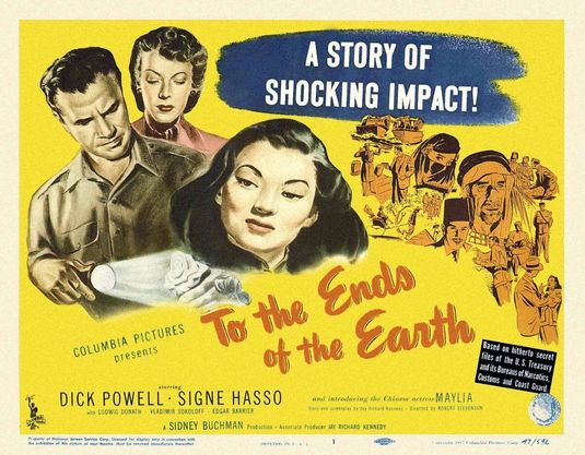 the movie poster: To the Ends of the Earth (1948)