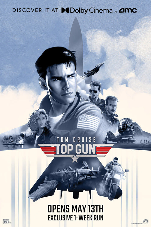 1000 piece jigsaw puzzle for the movie poster: Top Gun (1986) ver7