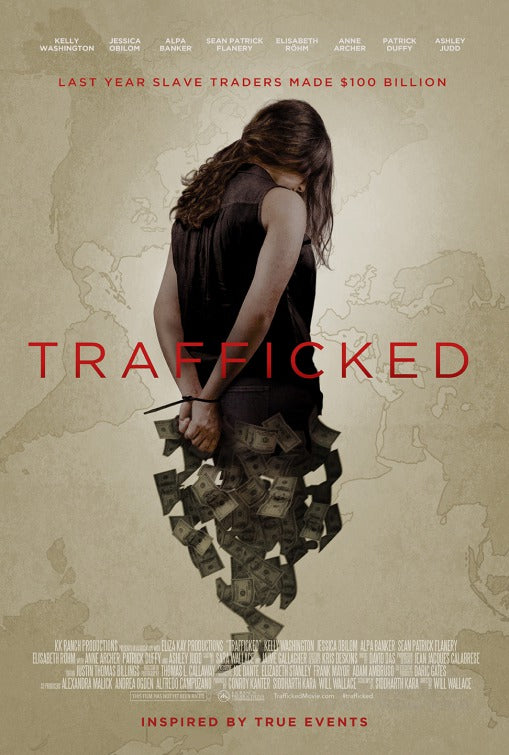 1000 piece jigsaw puzzle for the movie poster: Trafficked (2017)